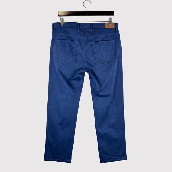Peter Millar Mens Pants Blue Chino Straight Crown Performance Stretch Golf 33x27 - Picture 2 of 11